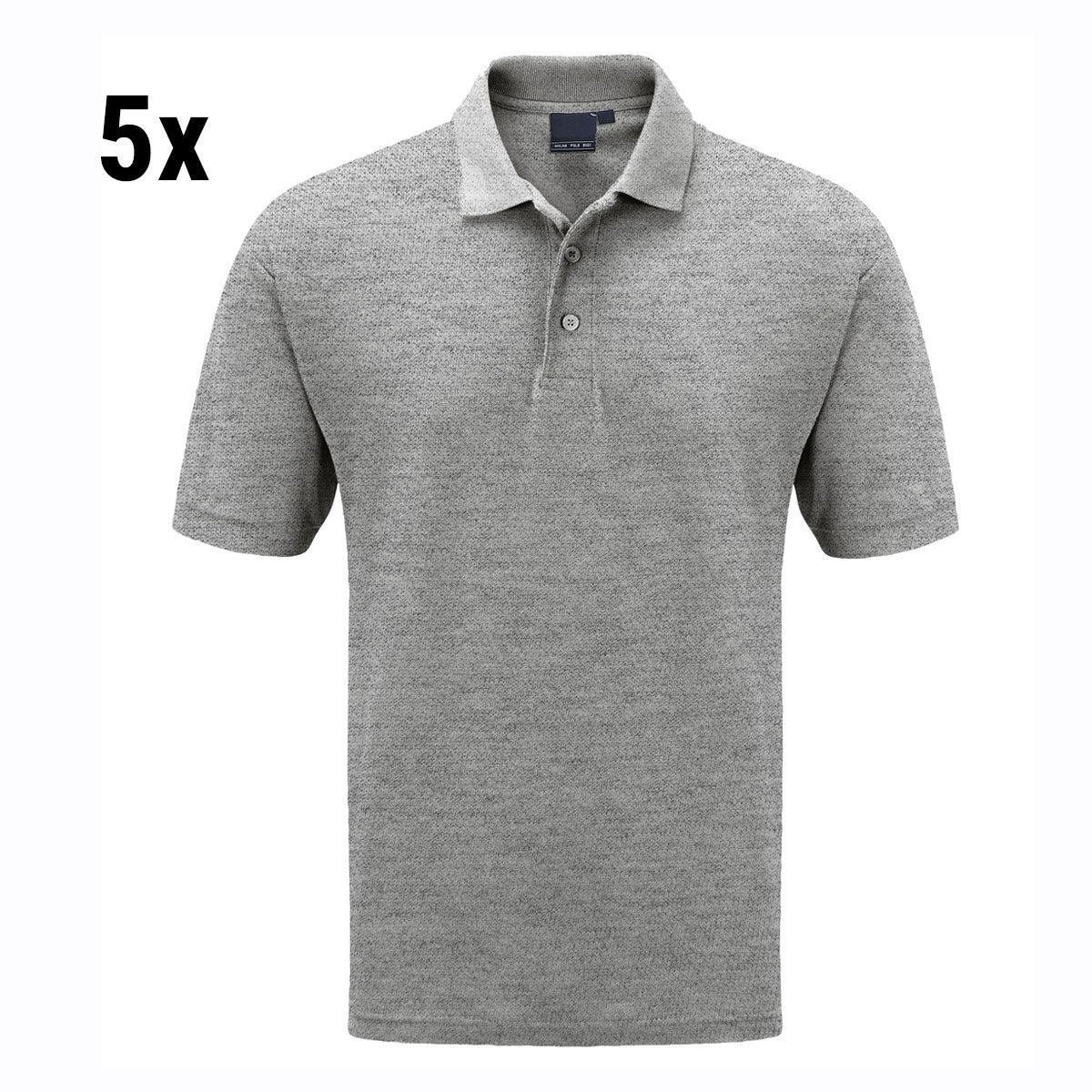 (5 stk.) Polo shirt til mænd - metal grå - Størrelse: 3XL