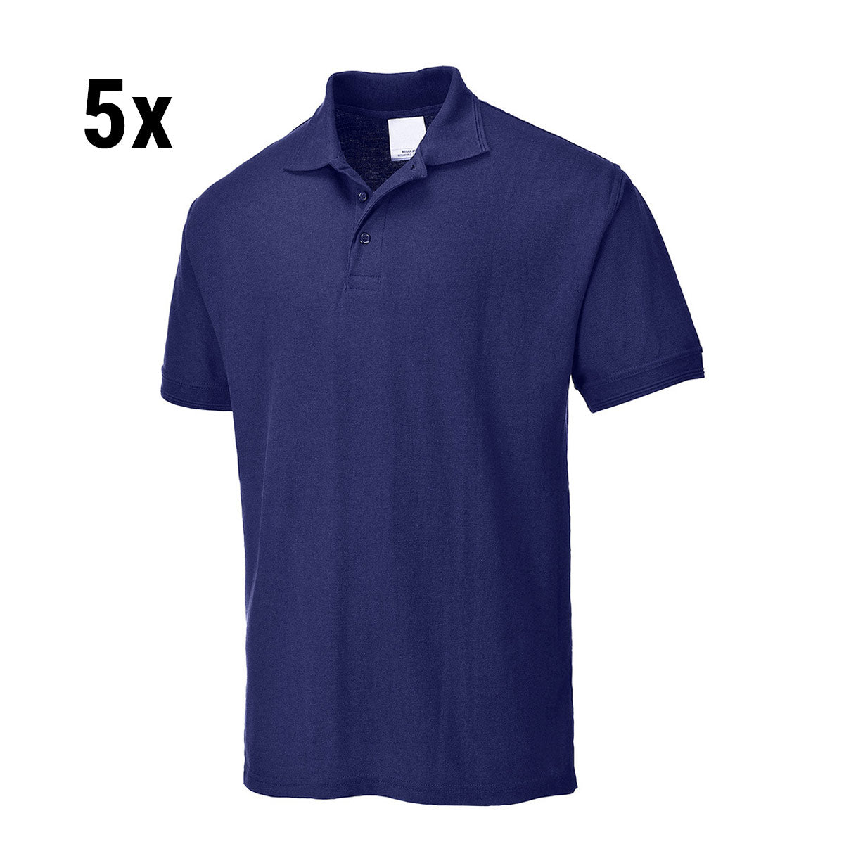 (5 stk.) Polo shirt til mænd - marineblå - Størrelse: XXL