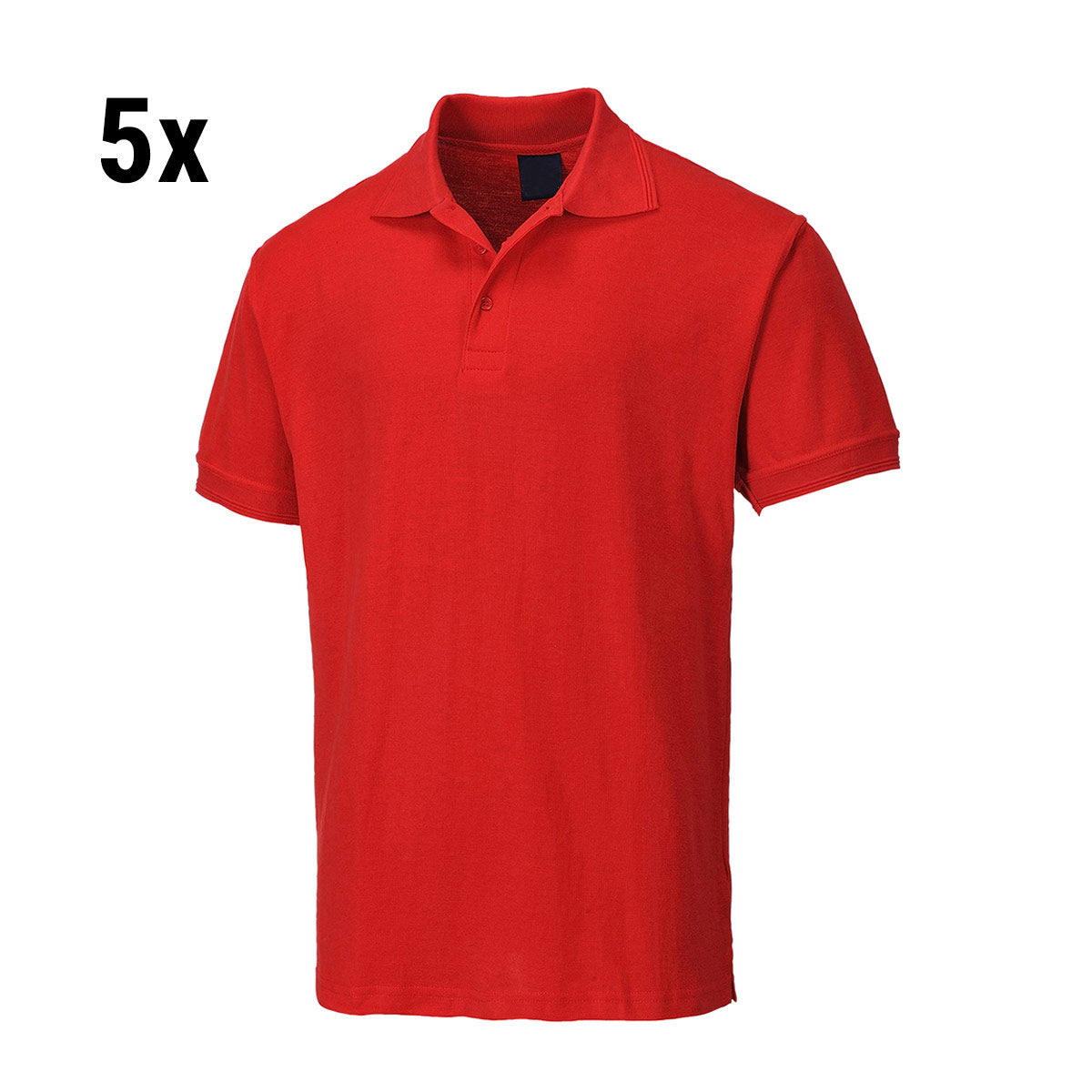 (5 stk.) Polo shirt til mænd - Rød - Størrelse: S