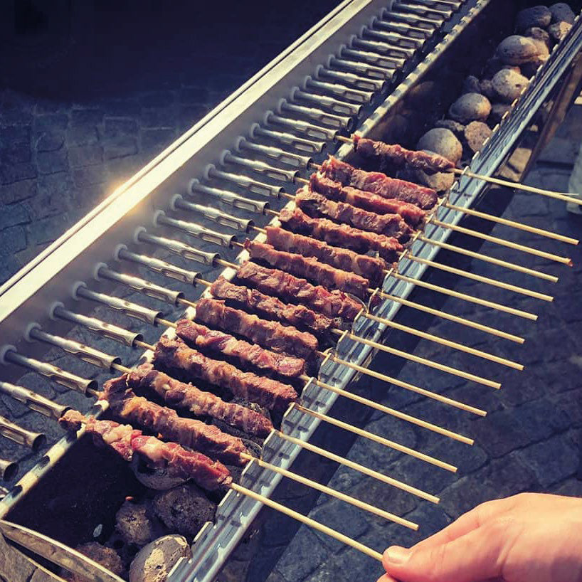 Kulspidsgrill / shish kebab-grill - automatisk