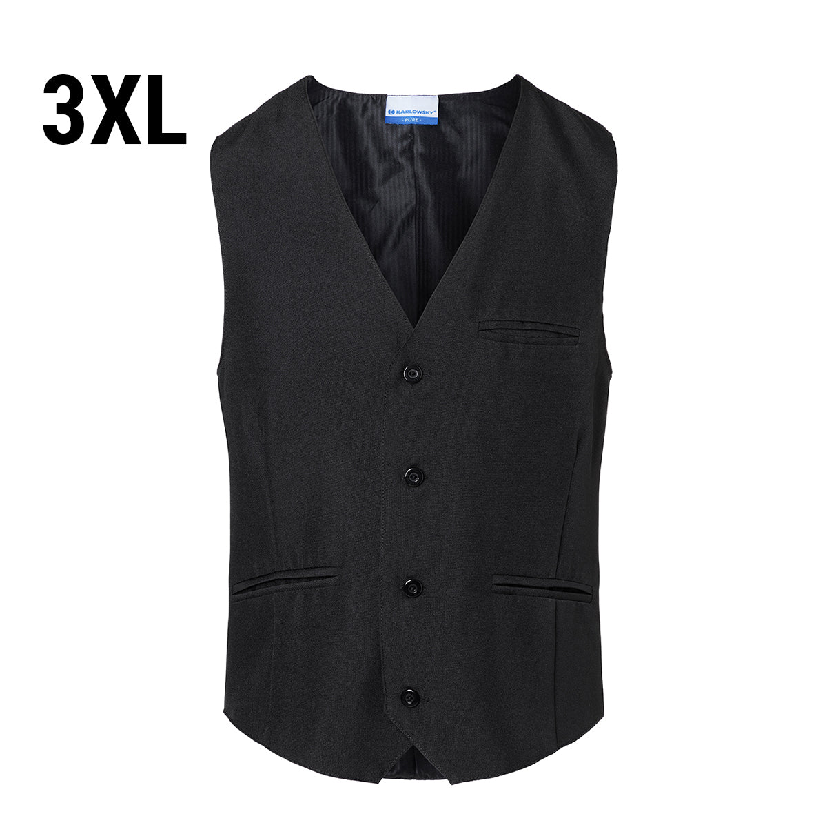 (6 stk.) Karlowsky - Vest Basic til mænd - Sort - Størrelse: 3XL