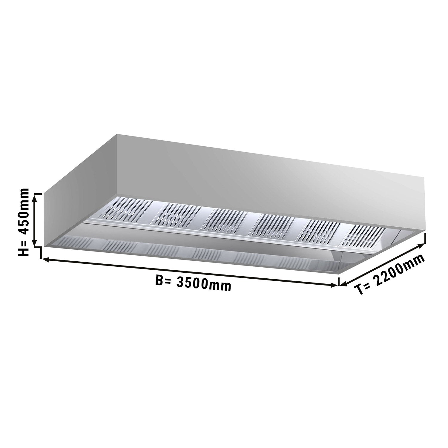 Induktions Loft Emfang - 3,5 m - med filter & LED Lampe