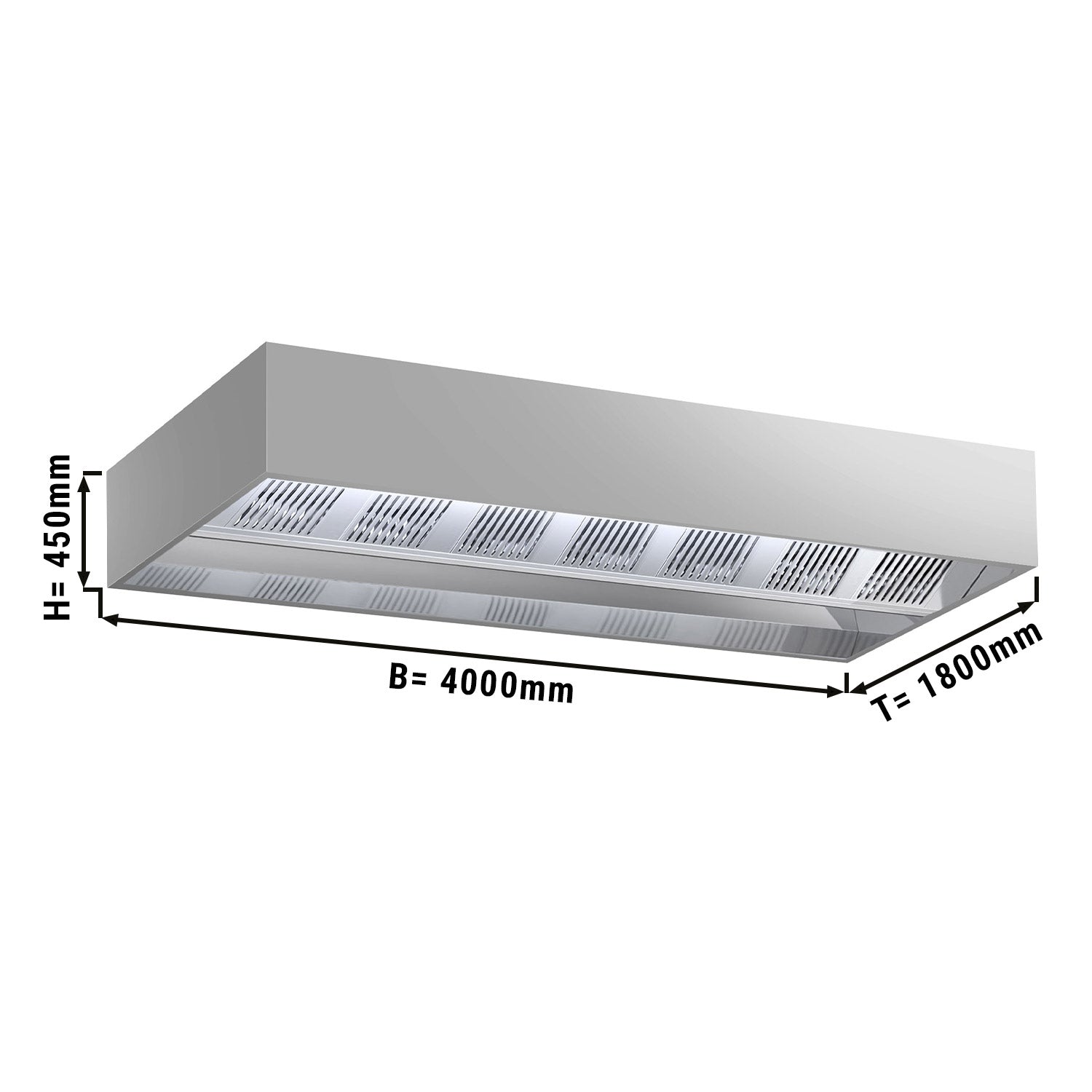 Induktions Loft Emfang - 4,0 m - med filter & LED Lampe