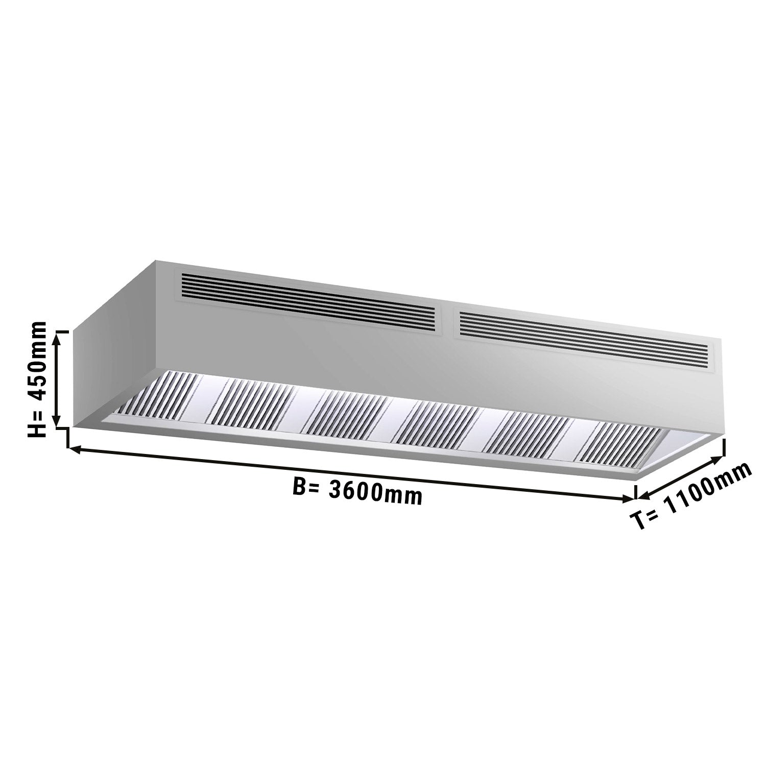 Induktions Kasse Emfang - 3,6 m - med filter & LED Lampe