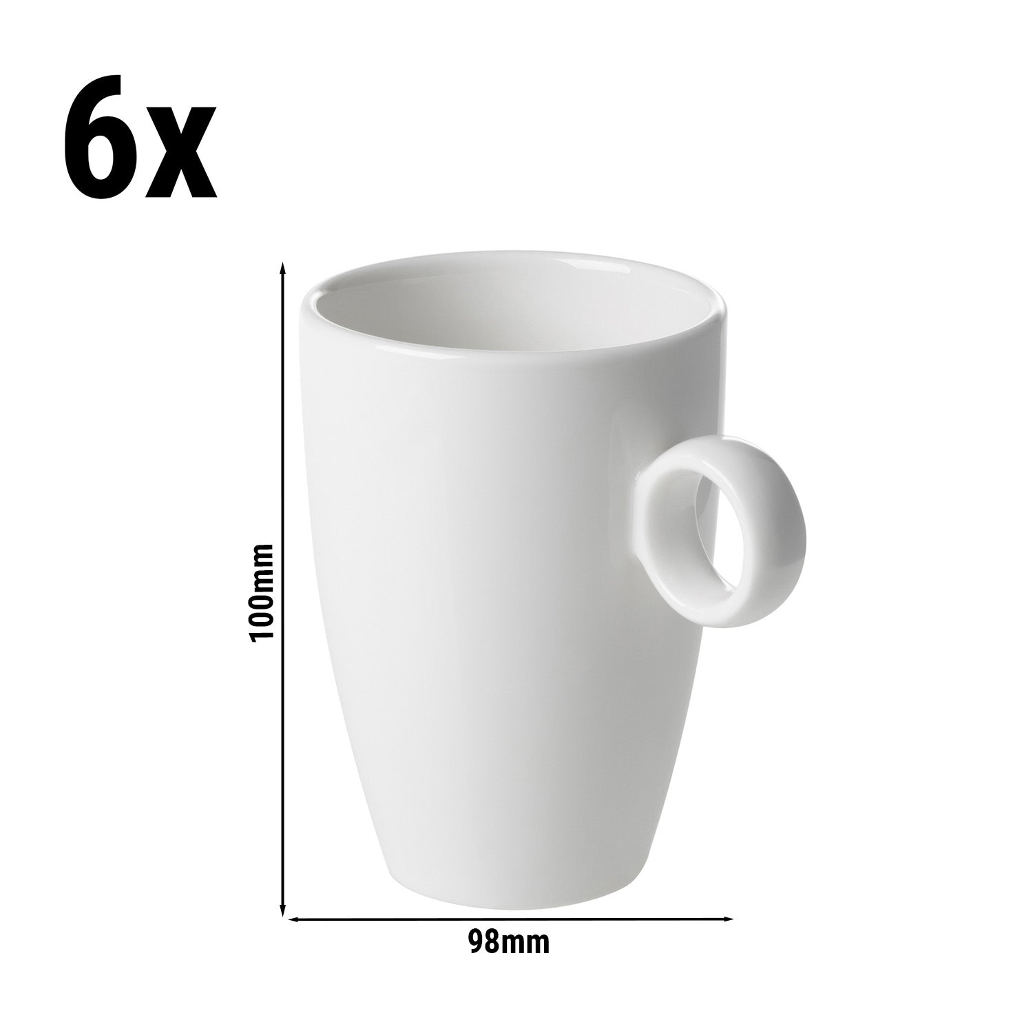 (6 stk.) BART - Kaffekop - 230ml - Elfenben