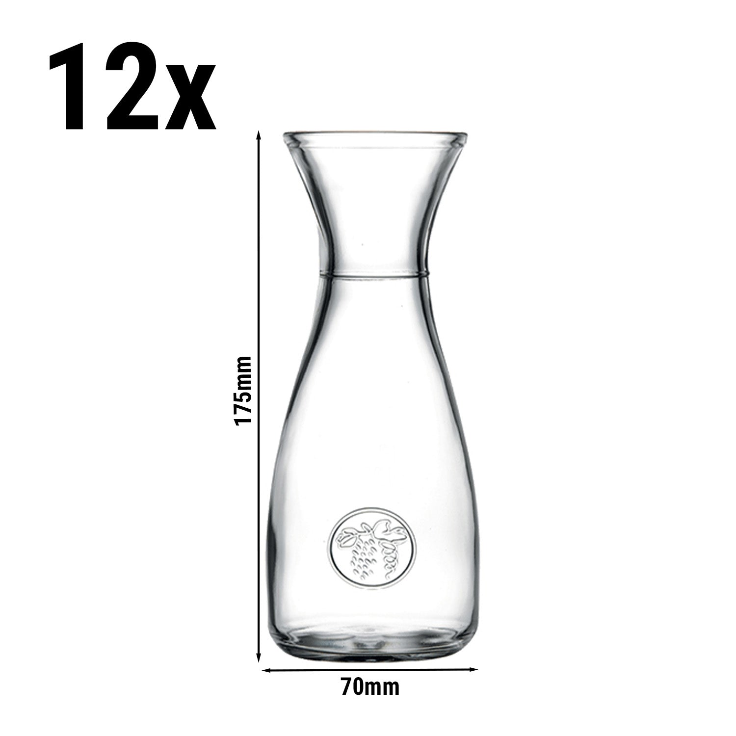 (12 stk.) Karaffel - ATHEN - 250 ml - Transparent