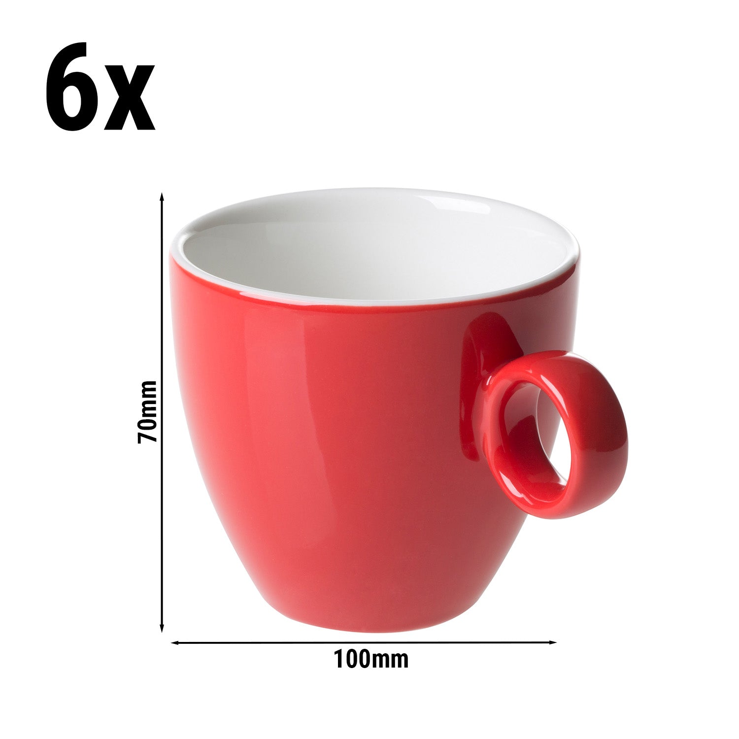 (1 Stück) BART COLOUR CAFE - Kaffeetasse - 17 cl - Rot