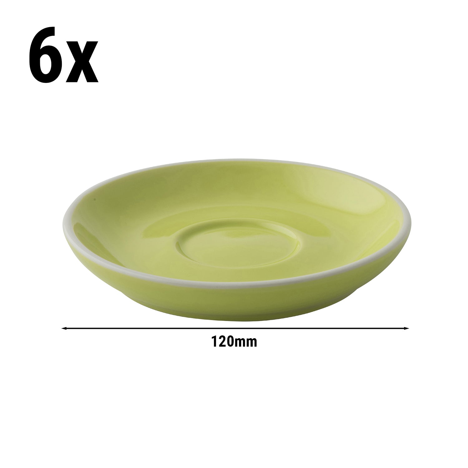 (6 stk.) COLORS - Kaffeunderkop - Ø 120mm - Lime