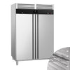 Køleskab Rustfri Stål PREMIUM - GN 2/1 - 1200 Liter - med 2 døre