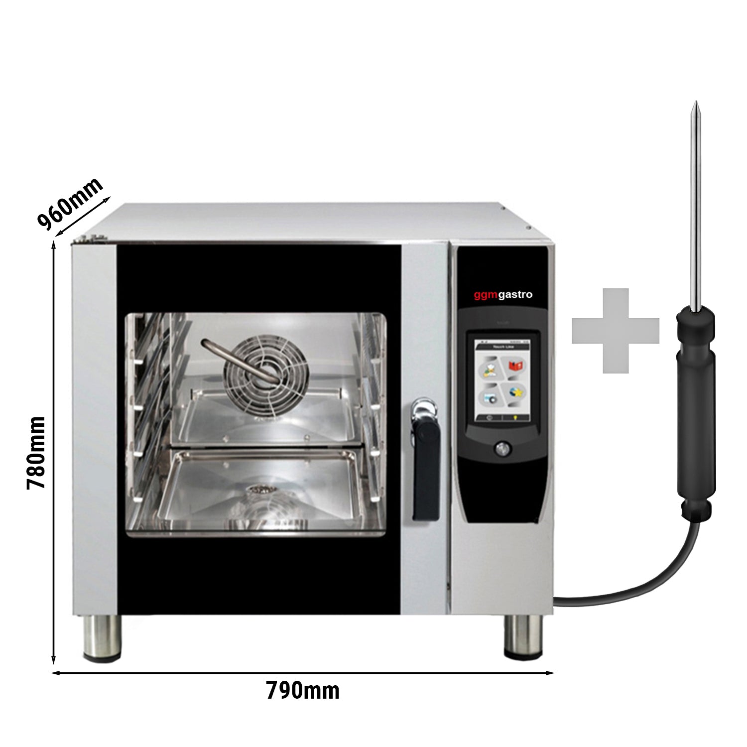 Kombiovn digital - Touch - 5x GN 1/1 - med vaskesystem