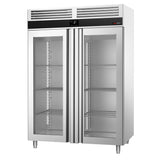 Køleskab - 1,4 x 0,81 m - med 2 glasdøre