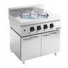 Gaskomfur - 800x700x850 mm - 10,0 kW - 1 brænder - fritstående - består af underskab med 2 døre