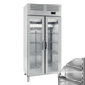 Industrikøleskab i rustfrit stål Premium PLUS - 745 l - GN 1/1 - med 2 glasdøre