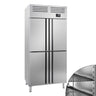 Industrikøleskab i rustfrit stål Premium PLUS - 745 l - GN 1/1 - med 4 halvdøre
