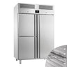 Lagerkøleskab i rustfrit stål Premium PLUS - 1.240 l - GN 2/1 - med 3 heldøre