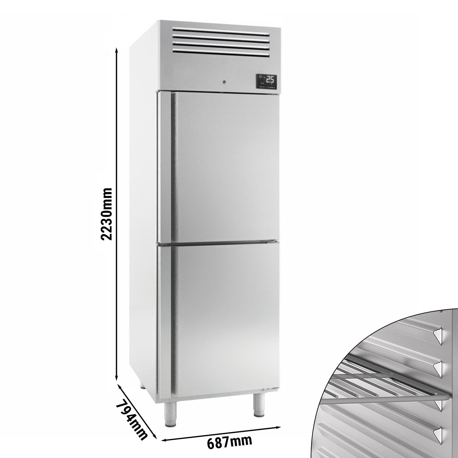 Køleskab (GN 2/1) - med 2 døre