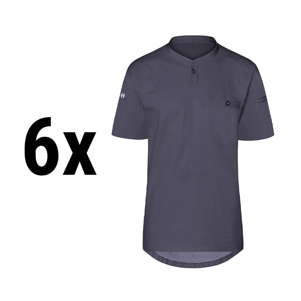 (6 stk) Karlowsky - Kortærmet arbejdsskjorte til herrer Performance - Antracit - Størrelse: 5XL