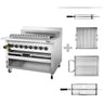 Gas-kombi-grill med høj ydeevne - med 15 spyd