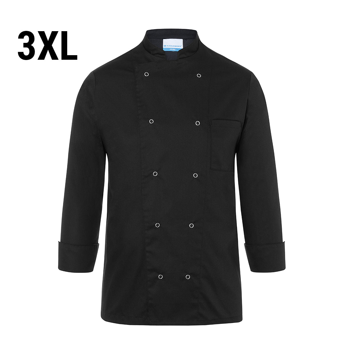 Karlowsky Chef's Jacket Basic - Sort - Størrelse: 3XL