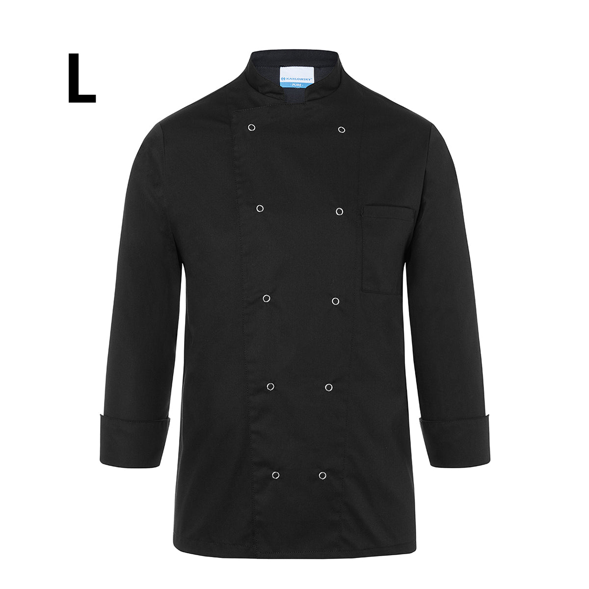Karlowsky Chef's Jacket Basic - Sort - Størrelse: L