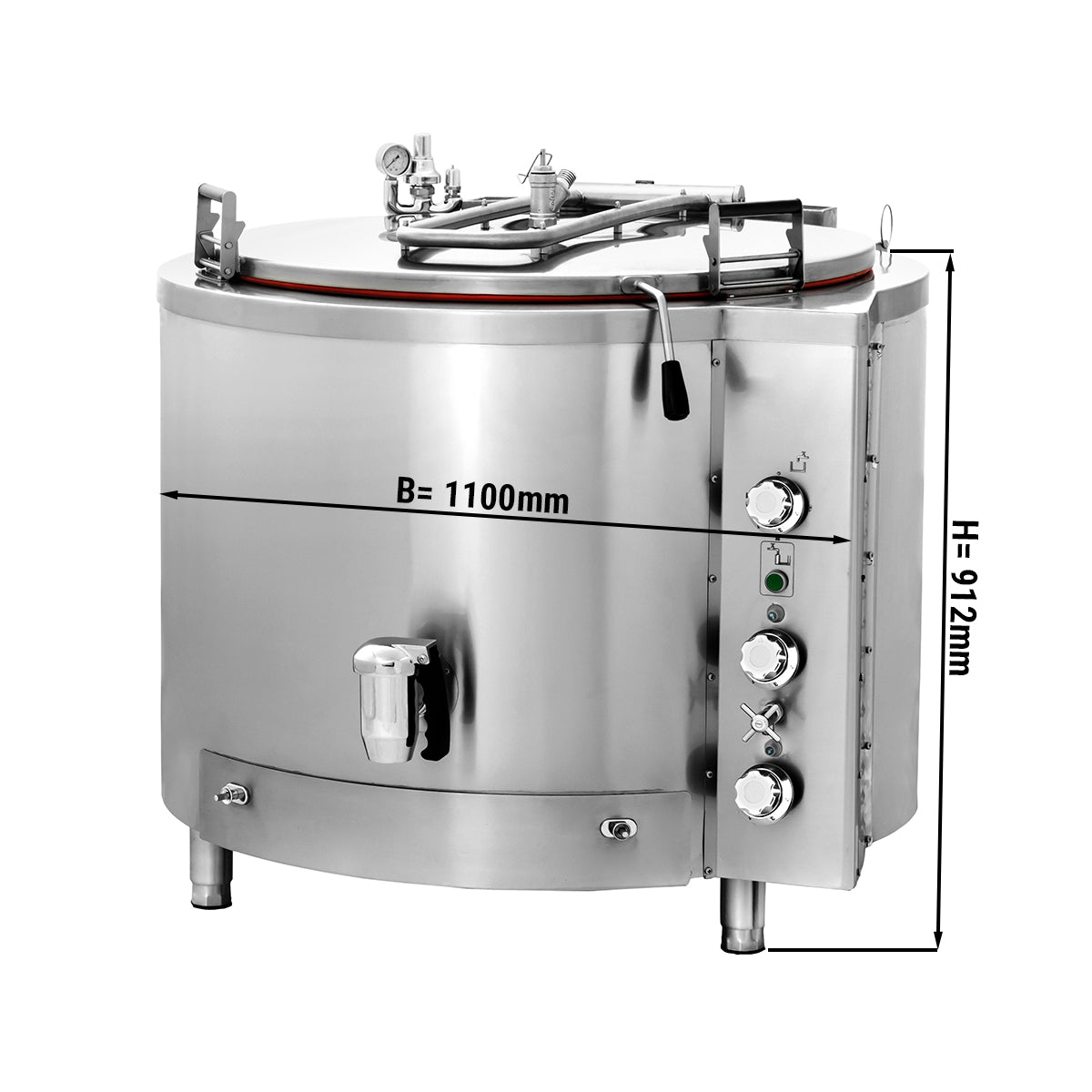 Gas kogekar - 300 liter - Indirekte opvarmning