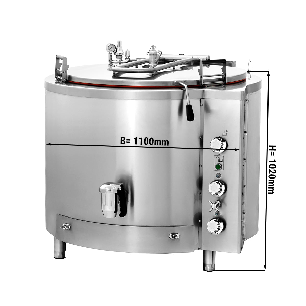 Gas kogekar - 400 liter - Indirekte opvarmning
