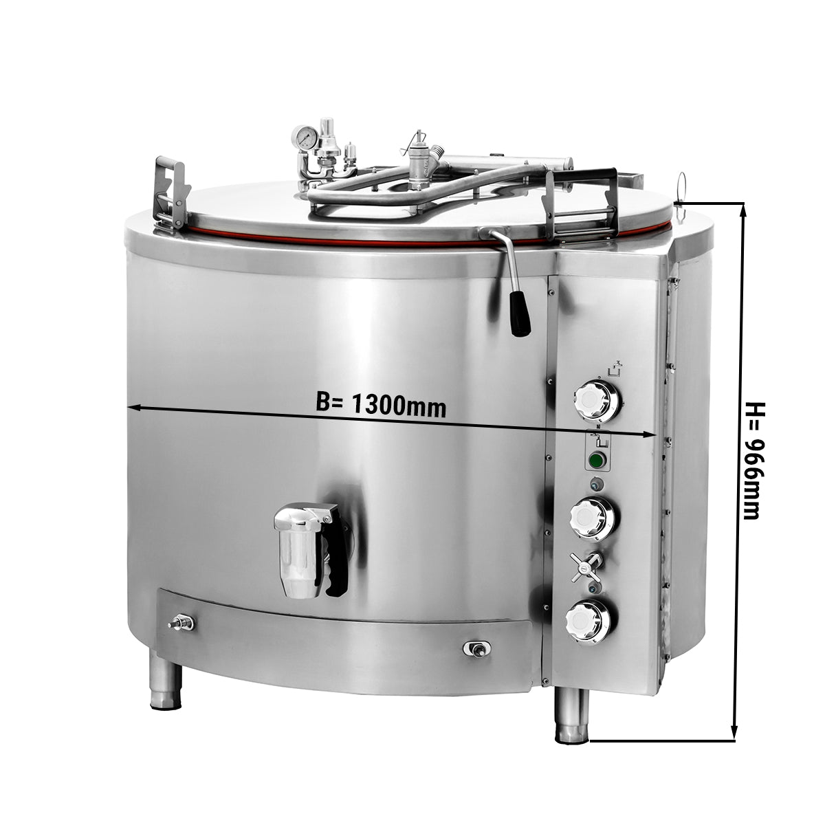 Gas kogekar - 500 liter - Indirekte opvarmning