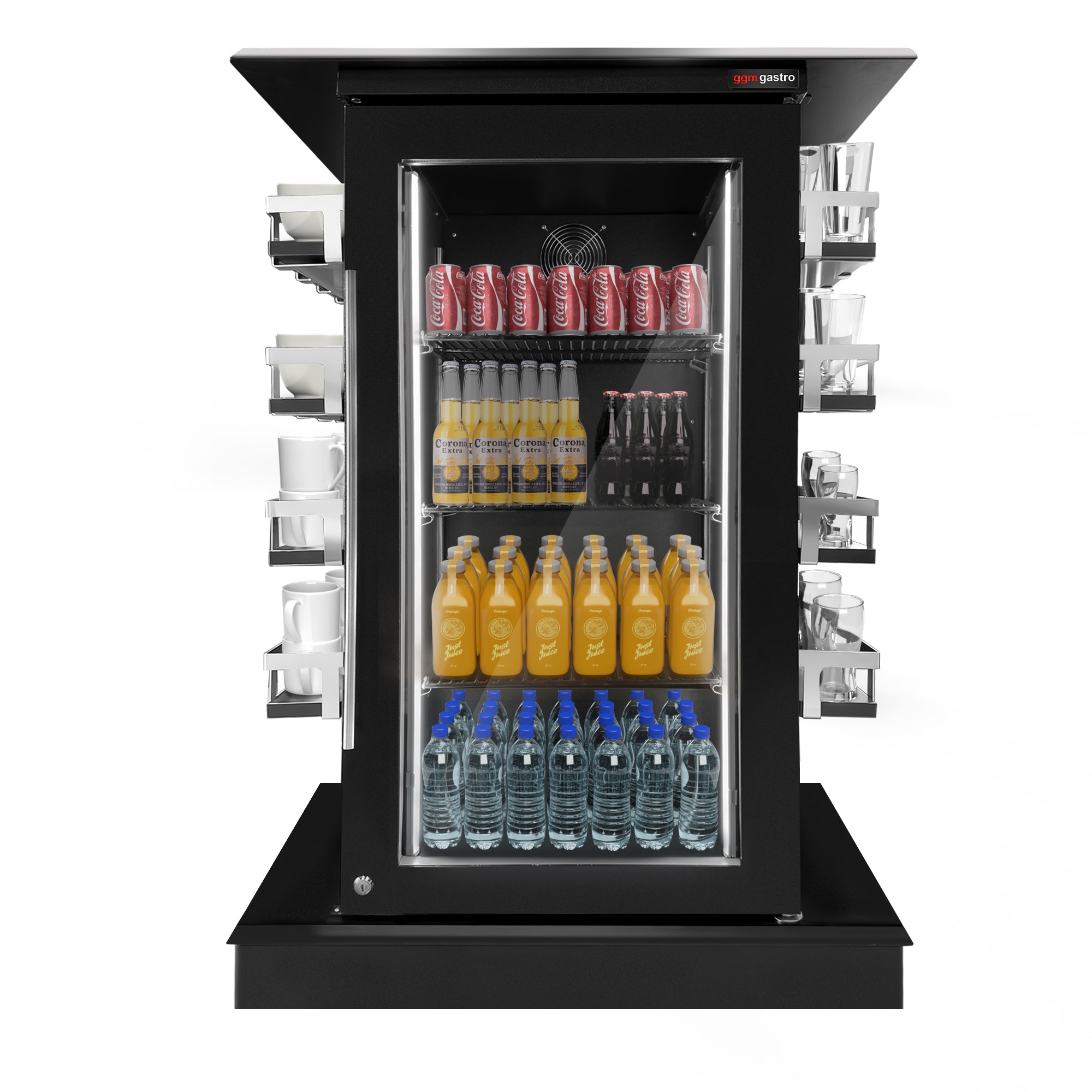 Konferencekøleskab - 110 liter - med 1 glasdør