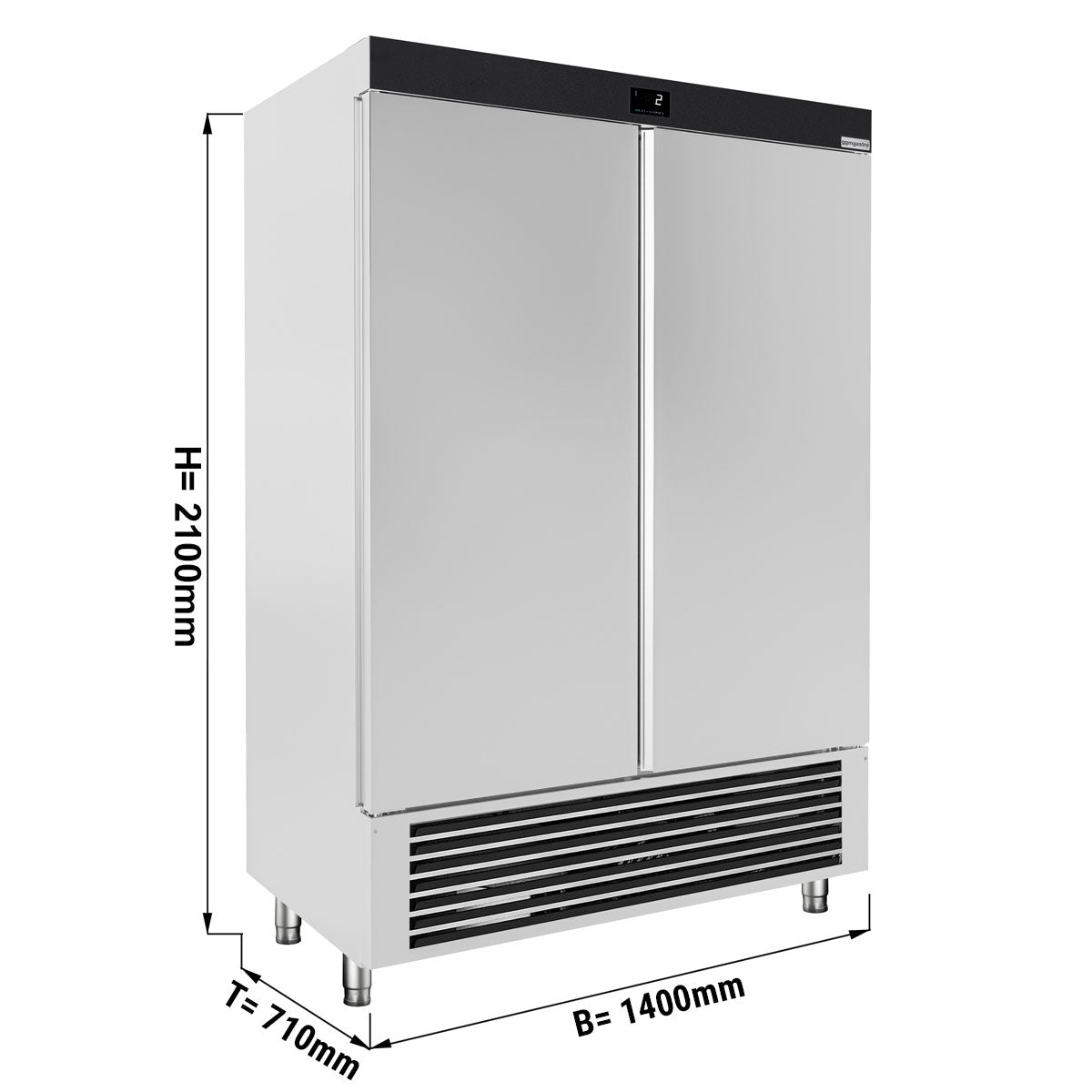 Køleskab - 1,38 x 0,83 m - 1400 liter - med 2 døre