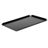 (5 stk.) Slik- og præsentationsplade i aluminium - 600 x 100 x 10 mm - Sort
