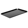 (5 stk.) Slik- og præsentationsplade i aluminium - 600 x 150 x 10 mm - Sort