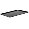 (5 stk) Konfekture og præsentations tallerken lavet af aluminium - 700 x 150 x 10 mm - Svart