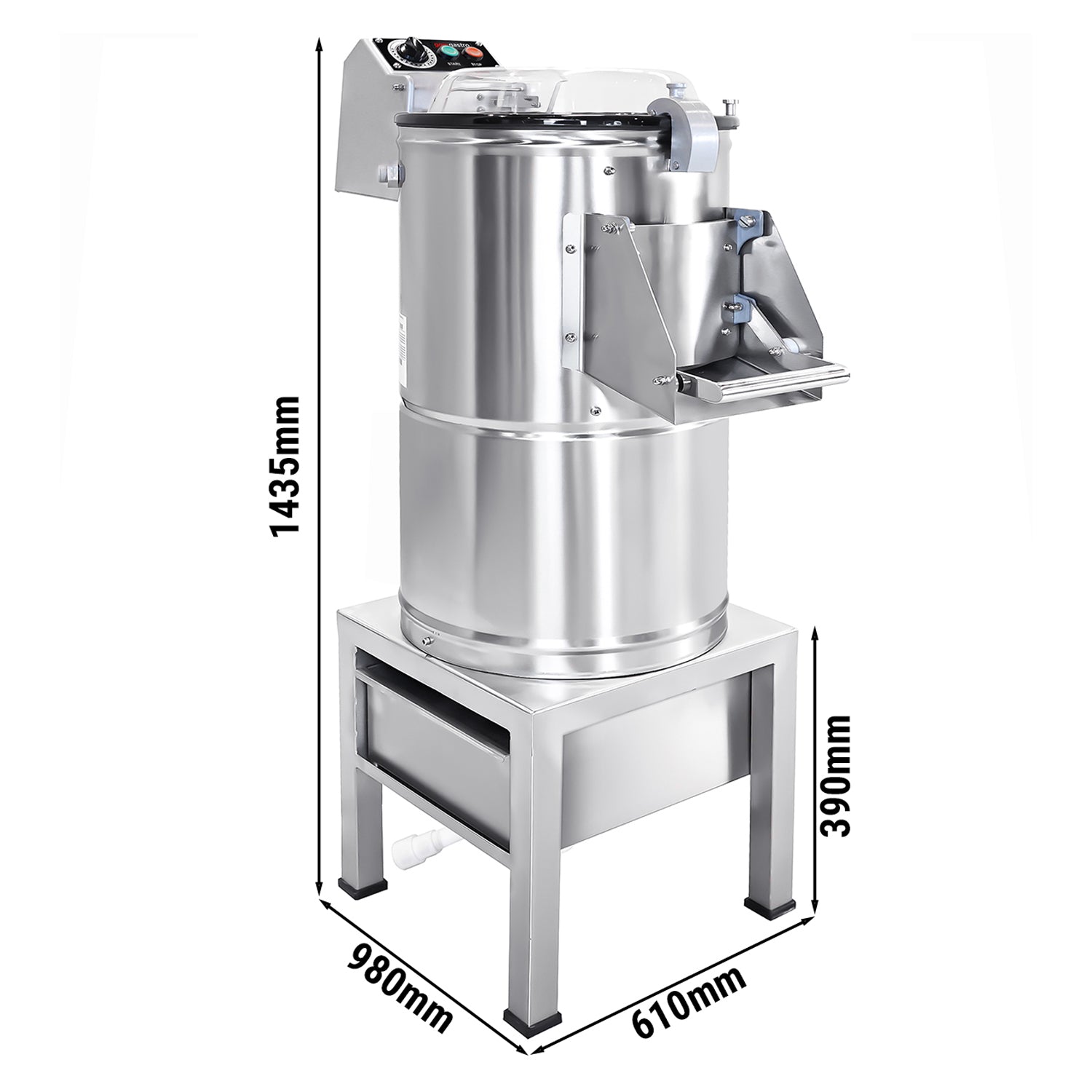 Elektrisk kartoffelskræller - 600 kg/t