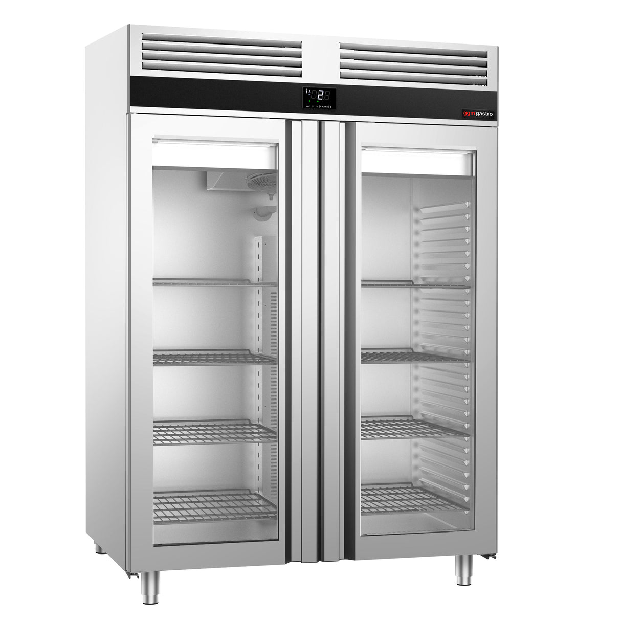 Køleskab - 1,41 x 0,81 m - 1400 liter - med 2 glasdører