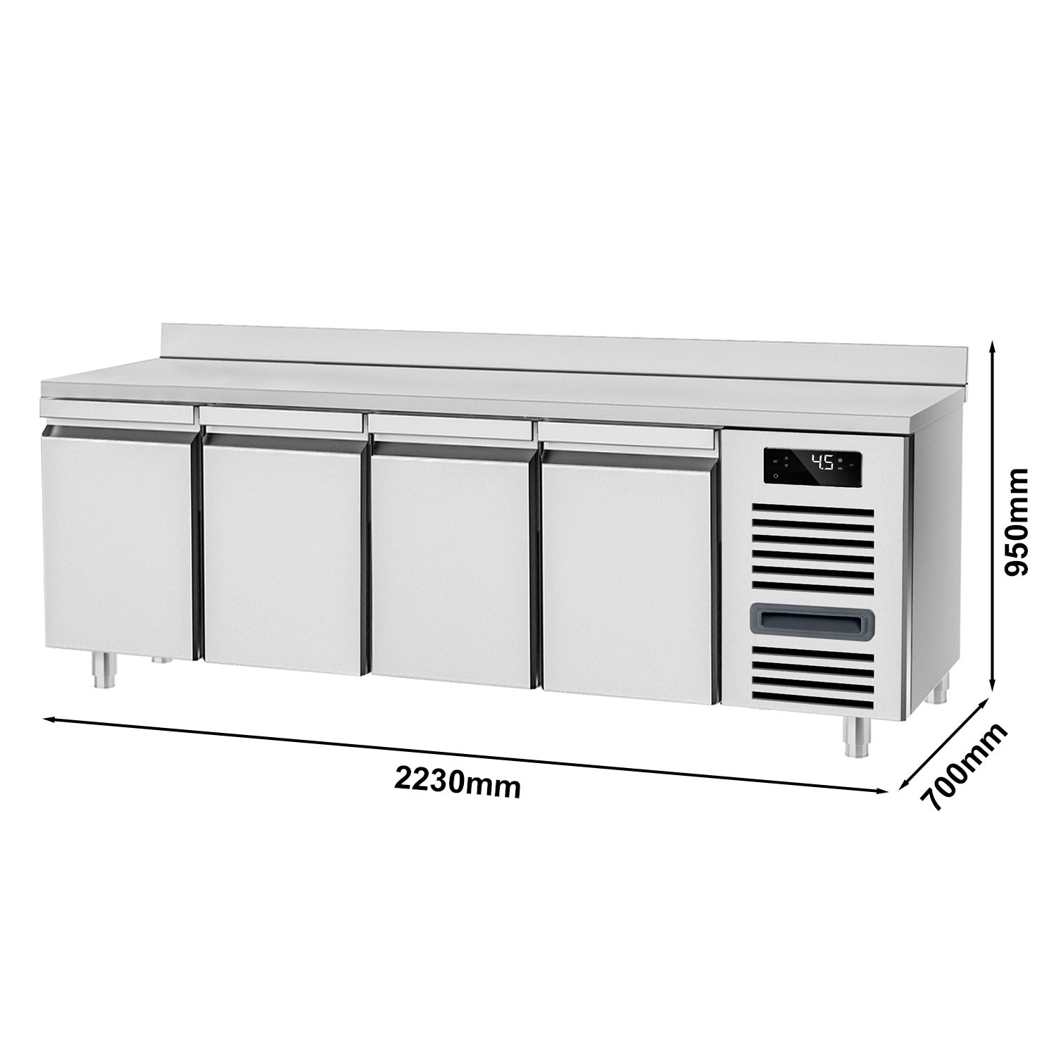 Kølebord ECO - 2230x700mm - 4 døre