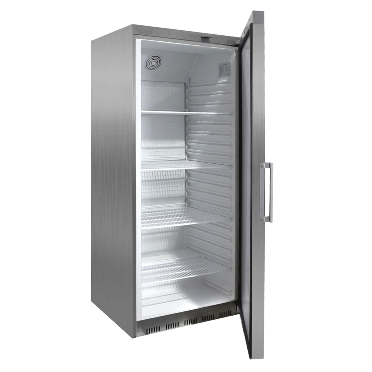 Køleskab af rustfrit stål - 400 liter - med 1 dør