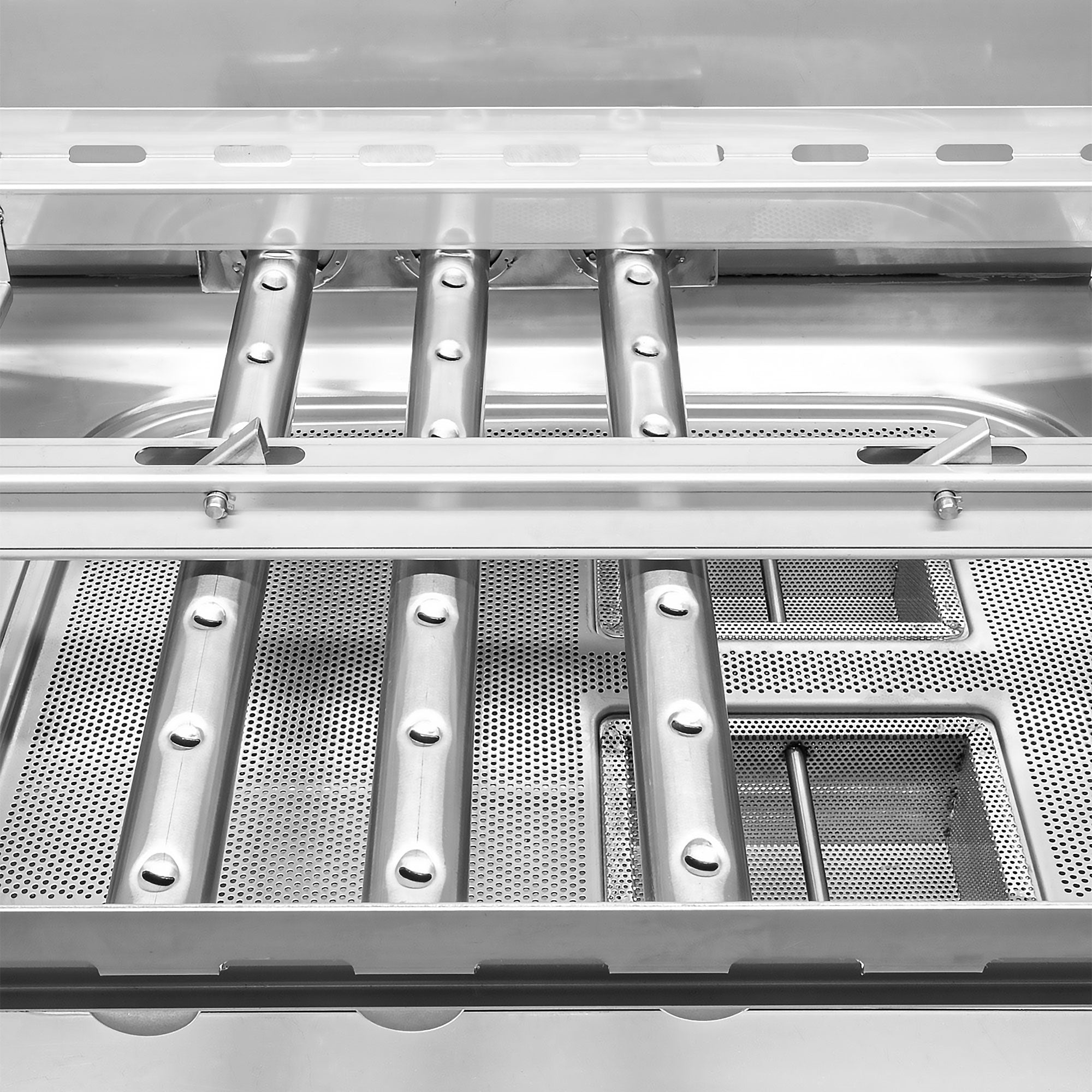 Tunnelopvaskemaskine 11,25 kW - med vaskemiddelpumpe inkl. indløbsbord højre + udløbsbord