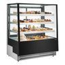 kagemontre - 686 liter - 1.200 mm - dobbeltglas - med 3 glashylder - sort
