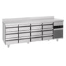 Kølebord PREMIUM - 2,3 x 0,7 m - med 12 Skuffer 1/3