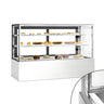 Kagedisk 1.8 m - 2 hylder - Firkantet frontglas (LED)