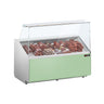 Køledisk Alma - 1256x979 mm - 262 liter - Farve hellgrøn - med lige glas - med 2 døre