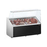 Køledisk - 1256x979 mm - 262 liter - Farve sort - med lige glas - med 2 døre
