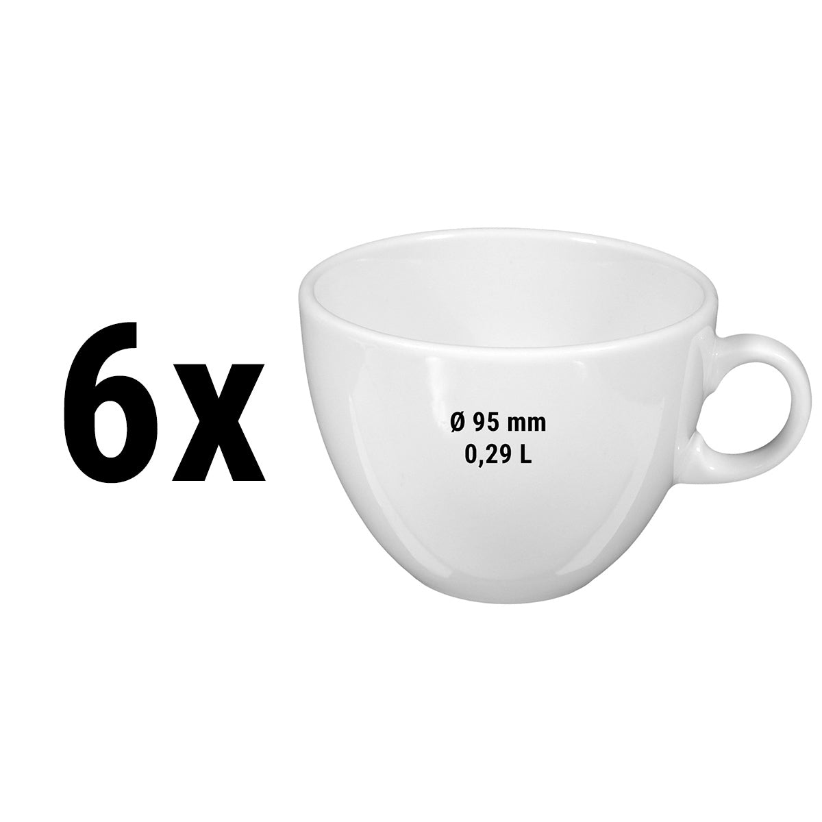 (6 stk.) Seltmann Weiden - Kaffekop - 0,29 Liter