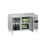 Kølebord ECO - 1360x700 mm - til 1/1 GN - 282 liter - ventileret køl - med 2 glasdøre - Bagkant