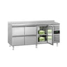 Kühltisch ECO - 1795x700mm - mit 1 Tür - 4 Schubladen - mit Aufkantung