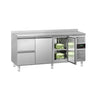 Kølebord ECO – 1795 x 700 mm – med 2 døre – 2 skuffer – med opkant