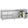 Kølebord ECO – 2230 x 700 mm – med 2 døre – 4 skuffer