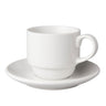 (24 stk.) BUDGETLINE - Kaffe- og underkopper Mammoet - 20 cl - Hvid