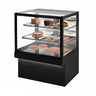 Kagevitrine TORONTO - 1300 mm - sort front - LED-belysning - 3 hylder