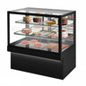 Kagevitrine TORONTO - 1500 mm - sort front - LED-belysning - 3 hylder